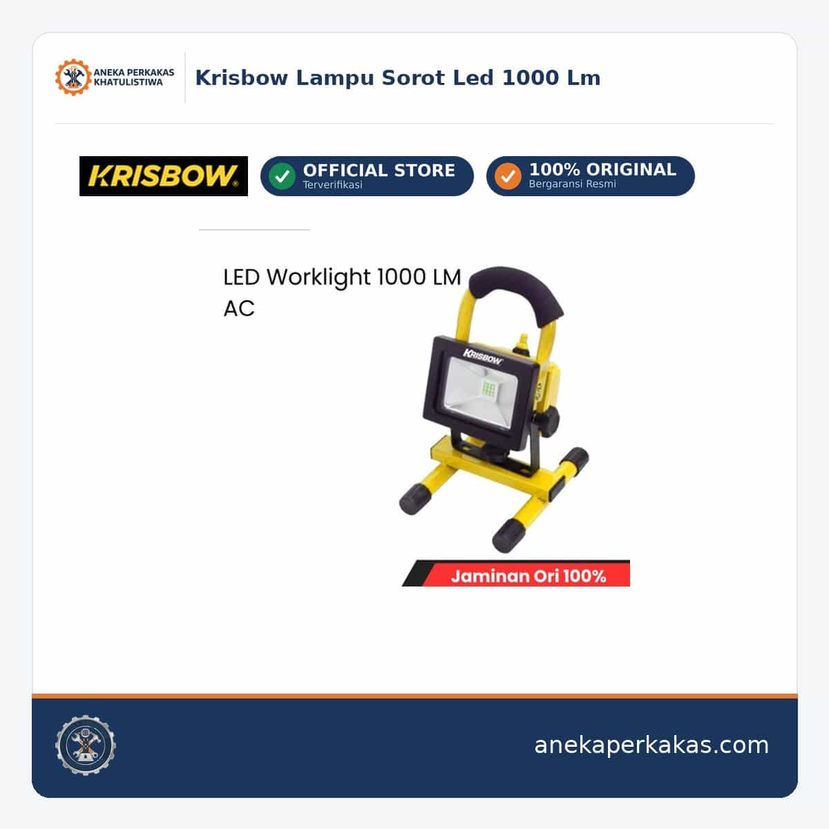 Krisbow Lampu Sorot Led 1000 Lm — Penerangan