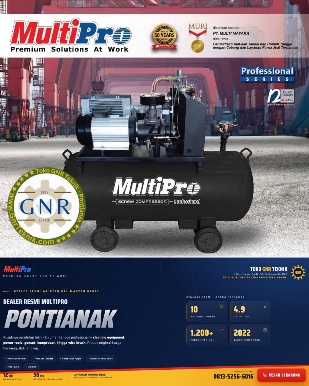 Multipro Screw Compressor – Solusi Kompresor Industri Andal & Hemat Energi