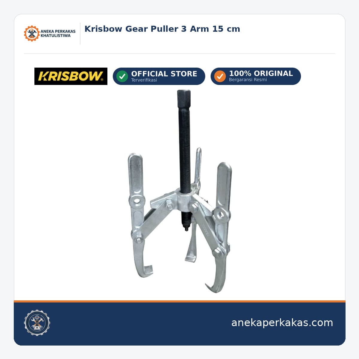 Krisbow Gear Puller 3 Arm 15 cm