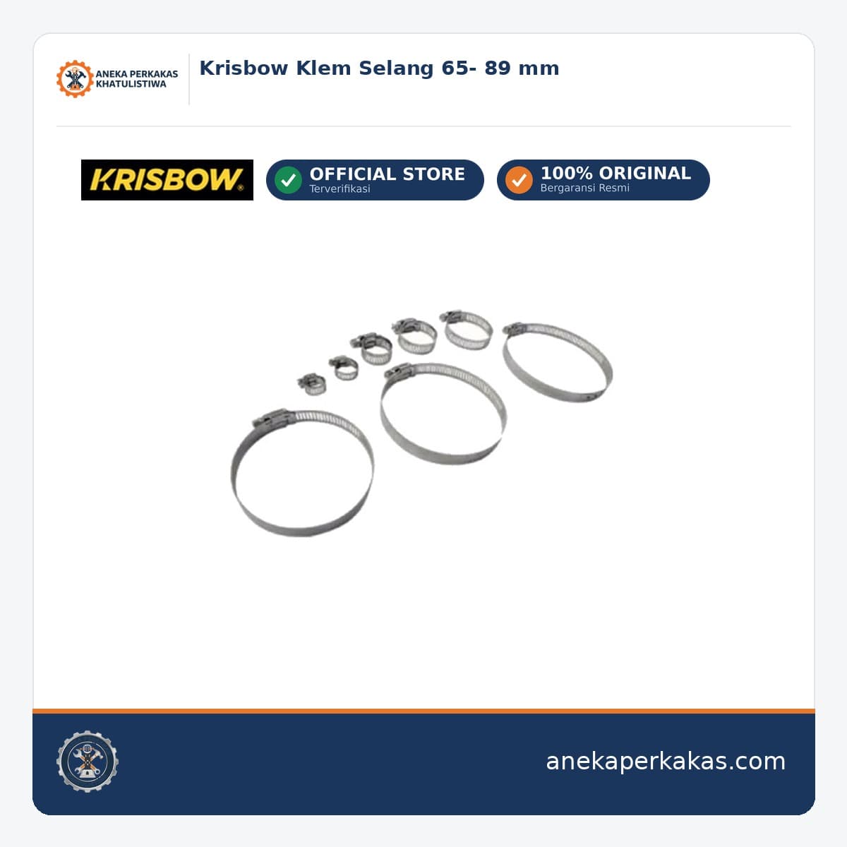 Krisbow Klem Selang 65- 89 mm