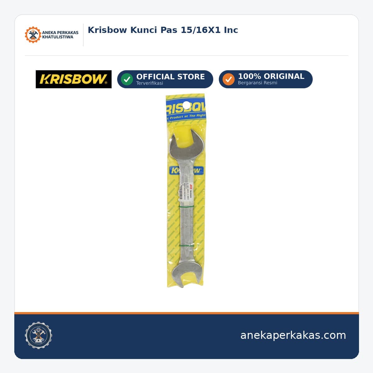 Krisbow Kunci Pas 15/16X1 Inc