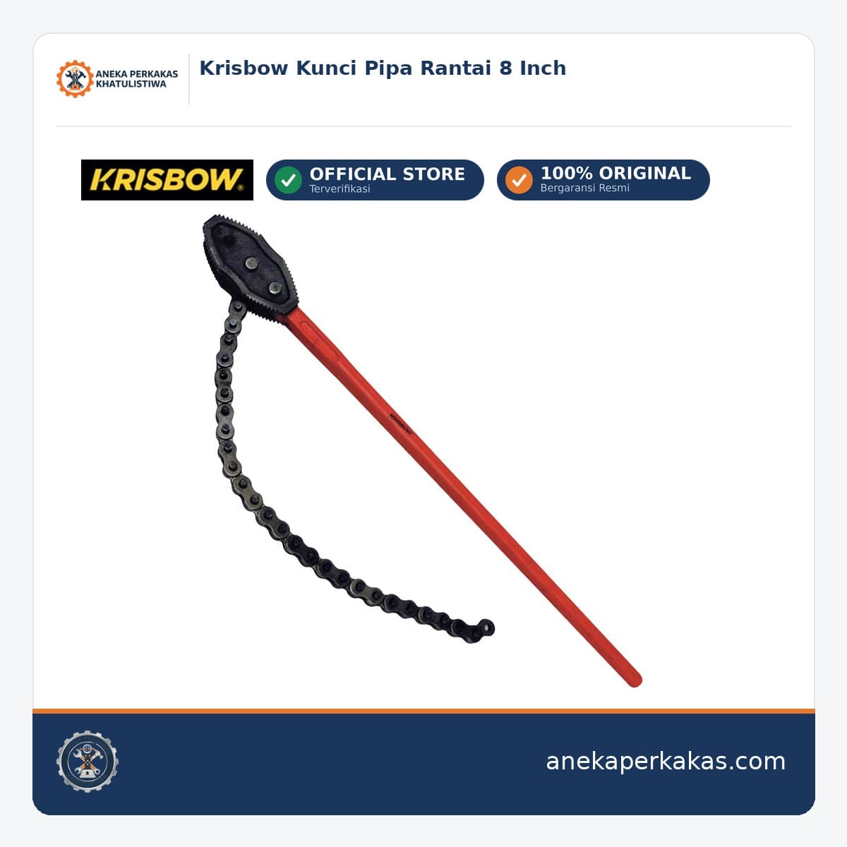 Krisbow Kunci Pipa Rantai 8 Inch