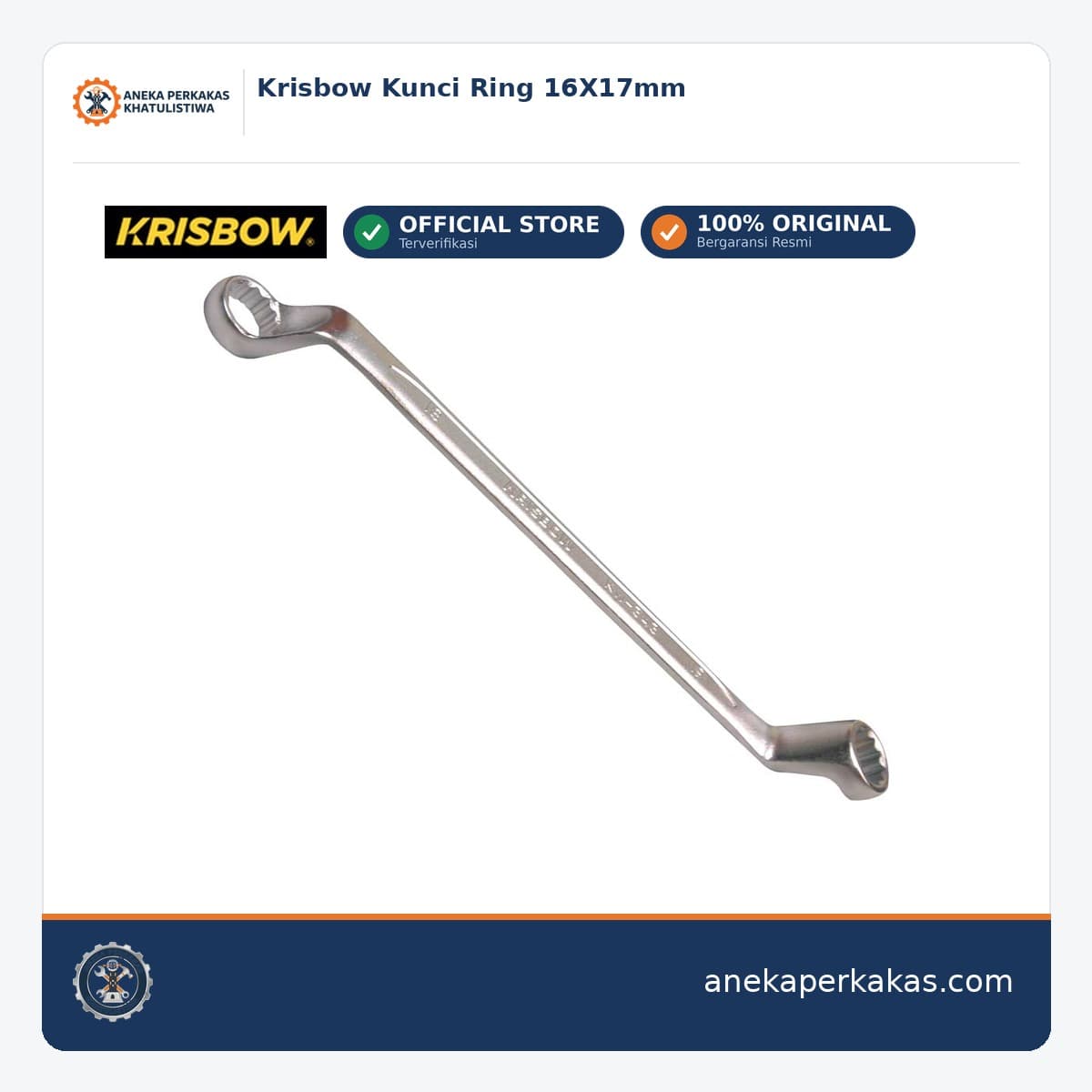 Krisbow Kunci Ring 16X17mm