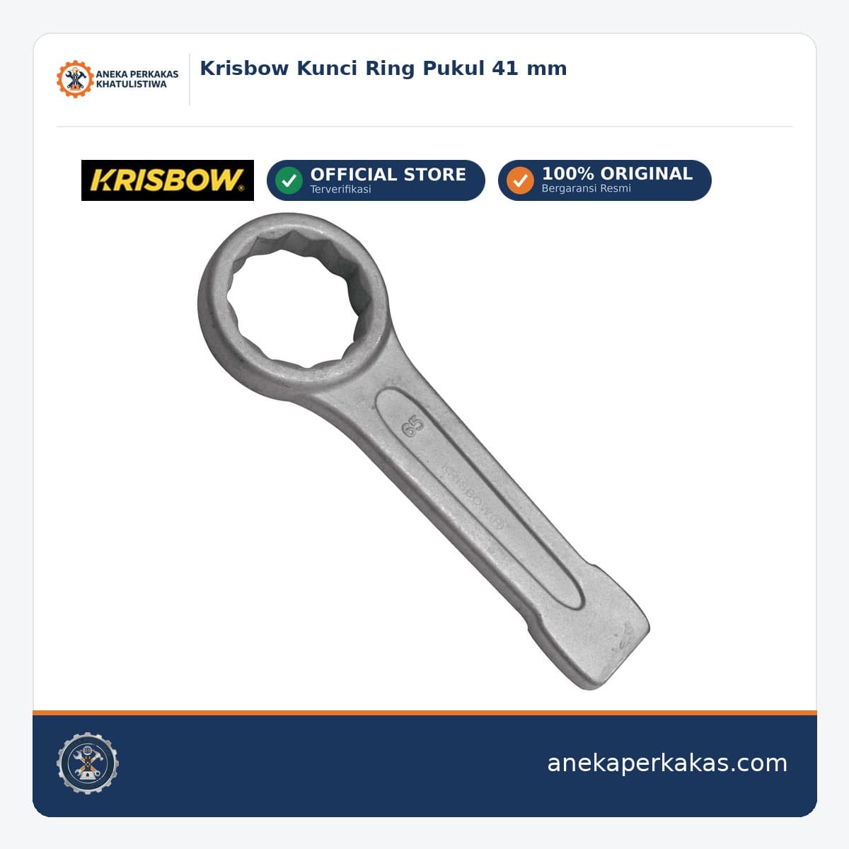 Krisbow Kunci Ring Pukul 41 mm