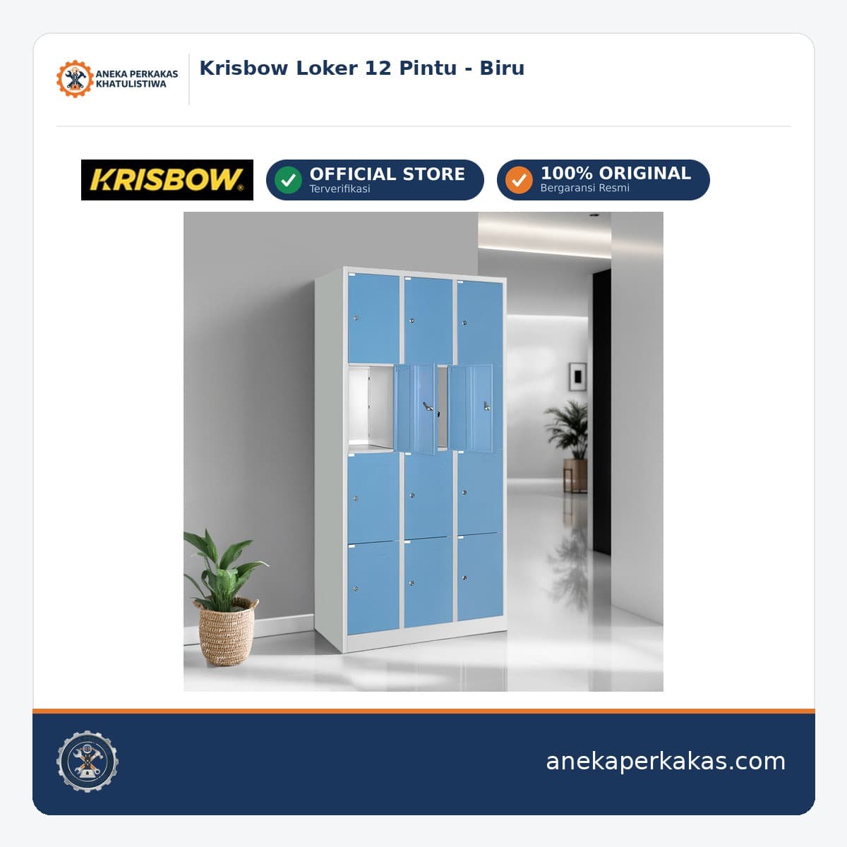 Krisbow Loker 12 Pintu - Biru