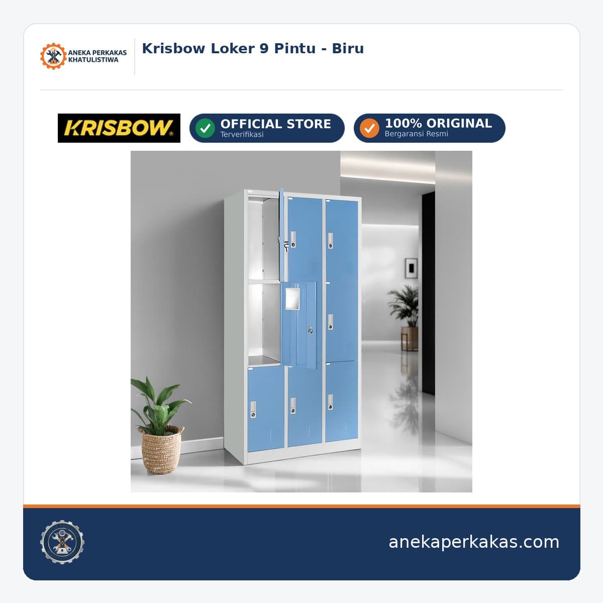 Krisbow Loker 9 Pintu - Biru