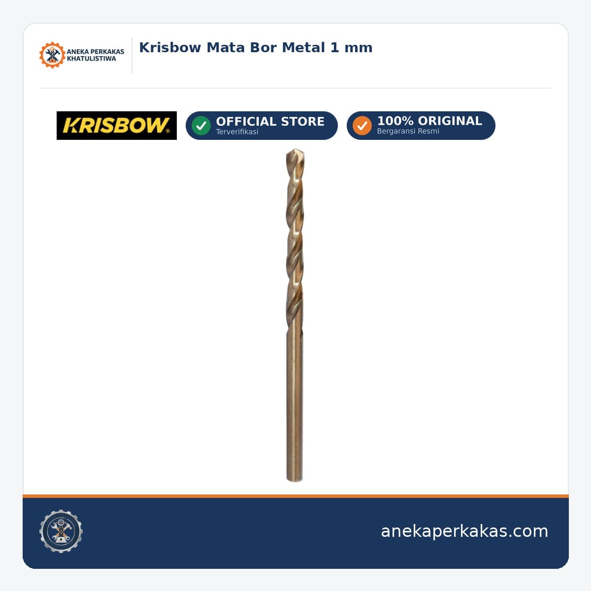 Krisbow Mata Bor Metal 1 mm