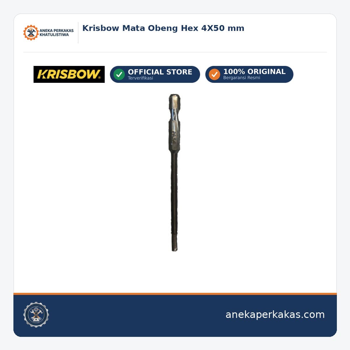 Krisbow Mata Obeng Hex 4X50 mm