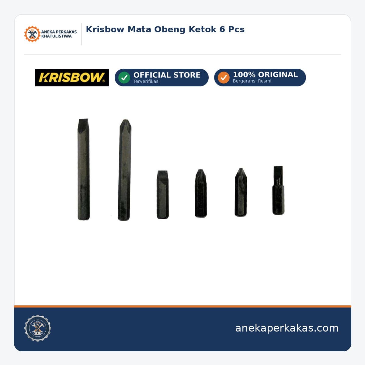 Krisbow Mata Obeng Ketok 6 Pcs