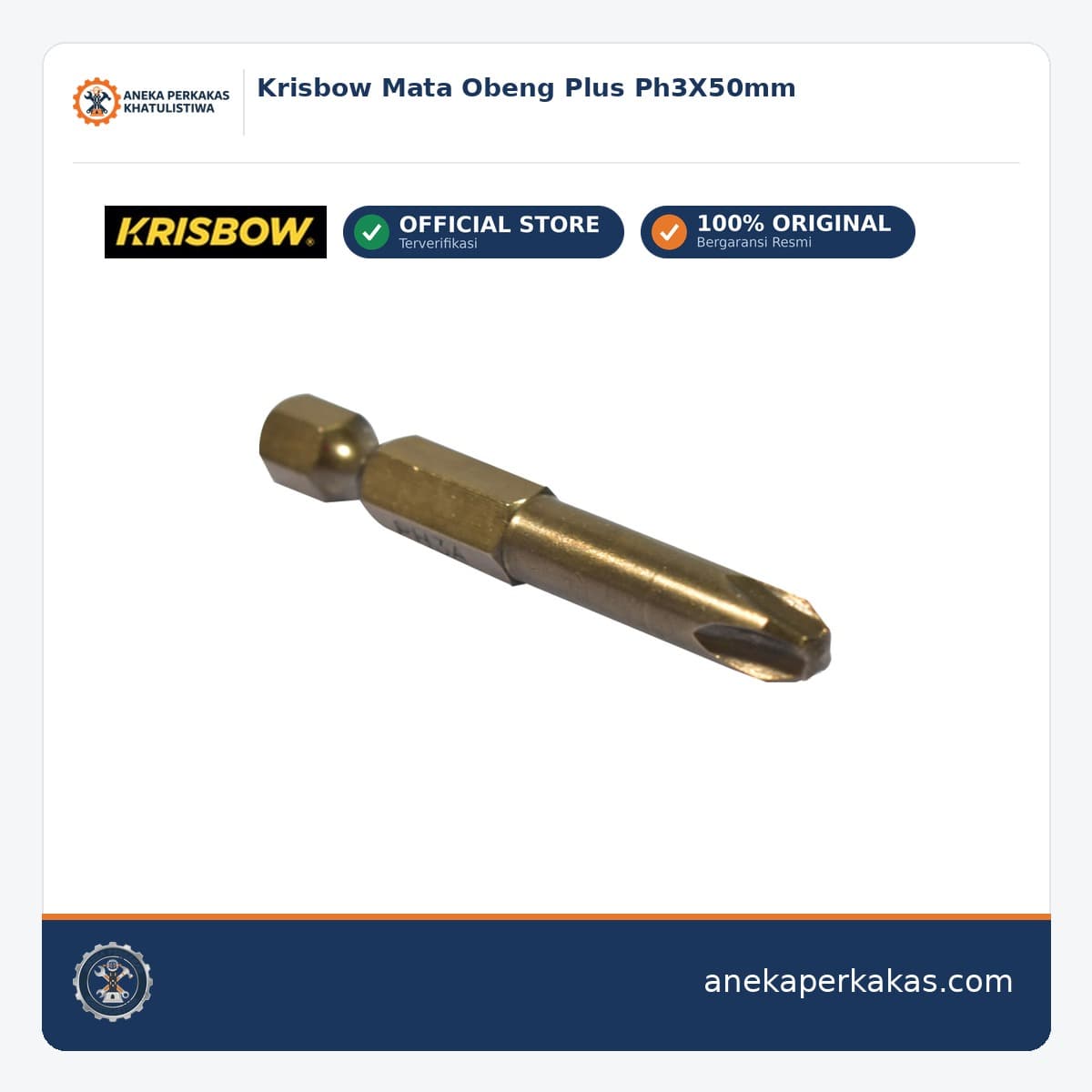 Krisbow Mata Obeng Plus Ph3X50mm