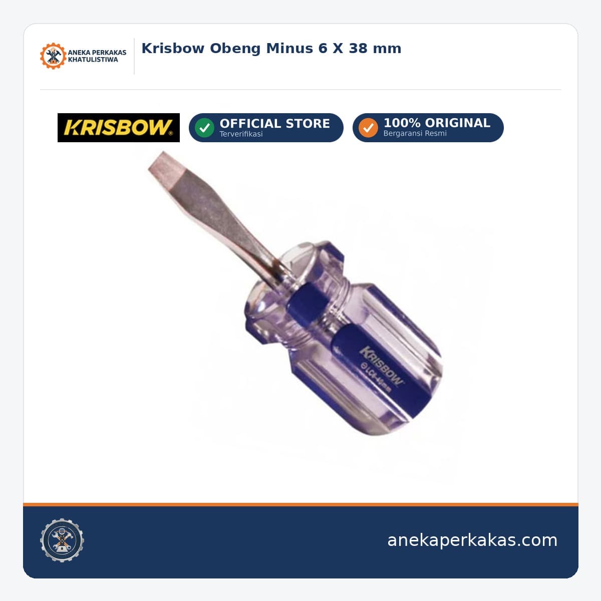 Krisbow Obeng Minus 6 X 38 mm