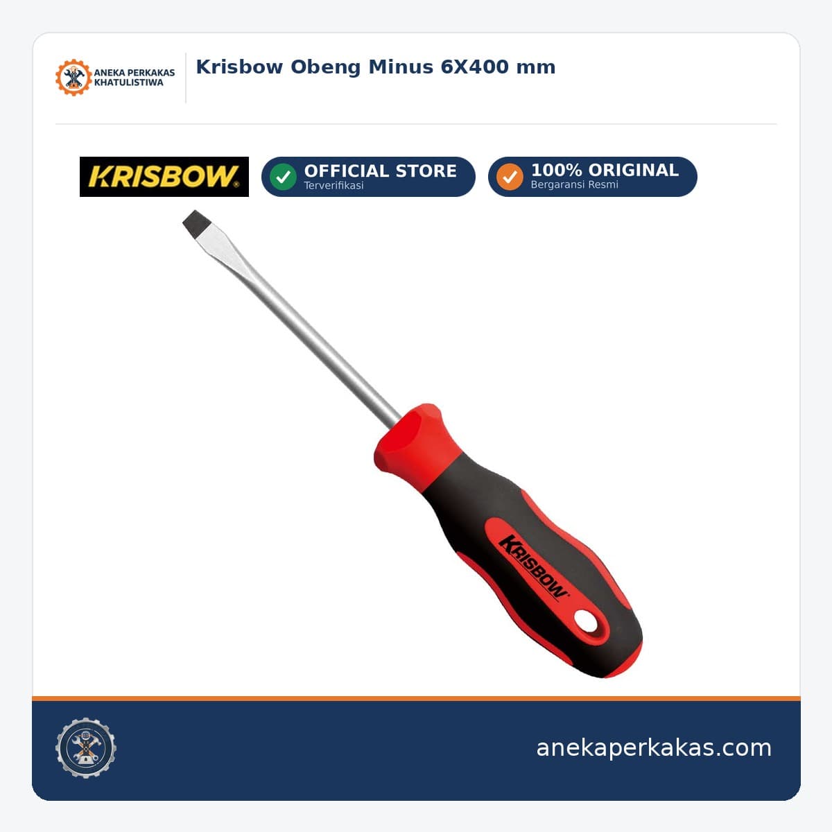 Krisbow Obeng Minus 6X400 mm