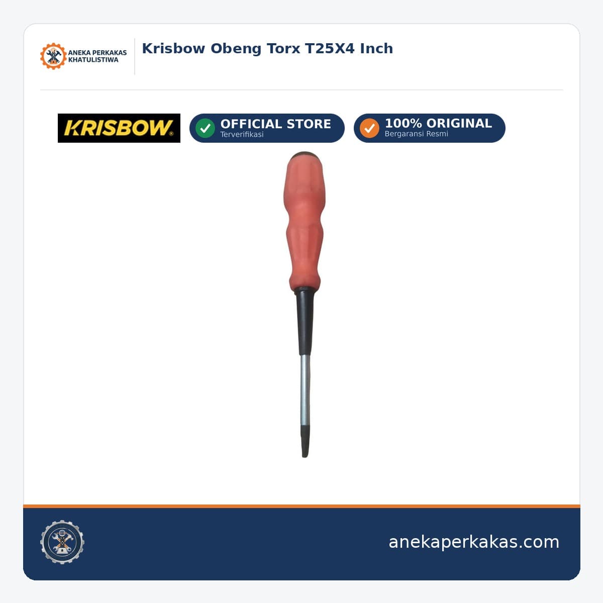 Krisbow Obeng Torx T25X4 Inch