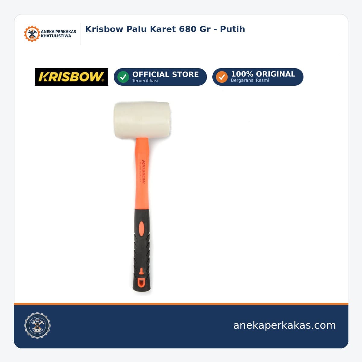 Krisbow Palu Karet 680 Gr - Putih