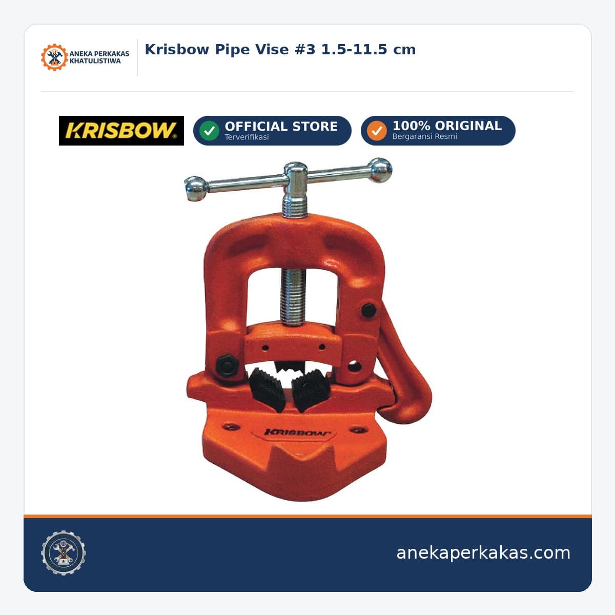 Krisbow Pipe Vise #3 1.5-11.5 cm