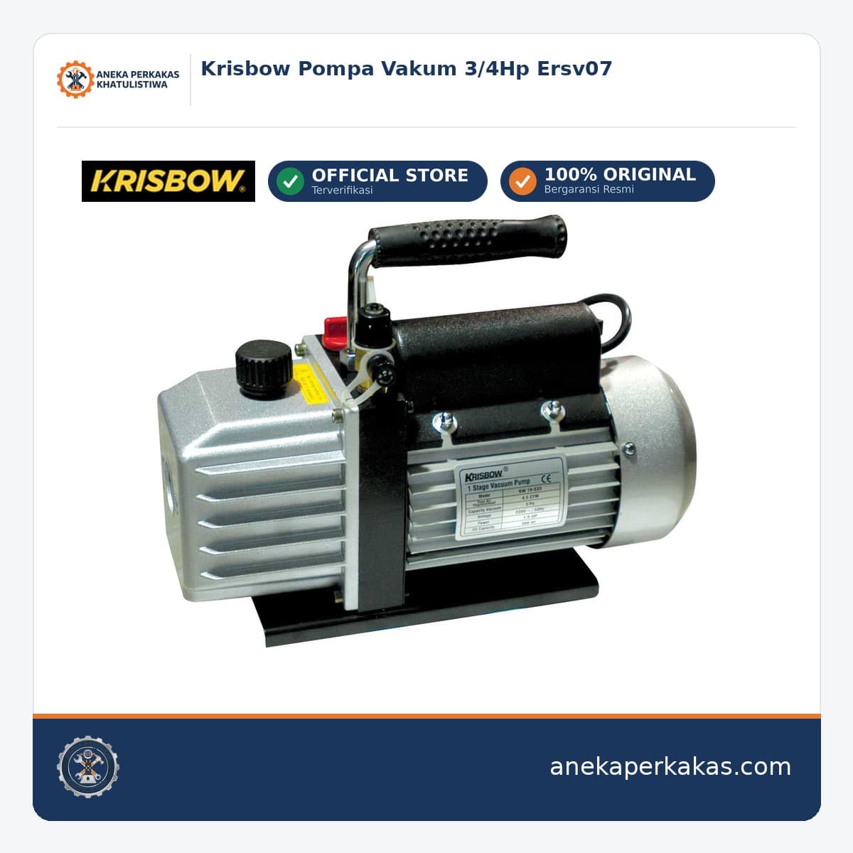 Krisbow Pompa Vakum 3/4Hp Ersv07