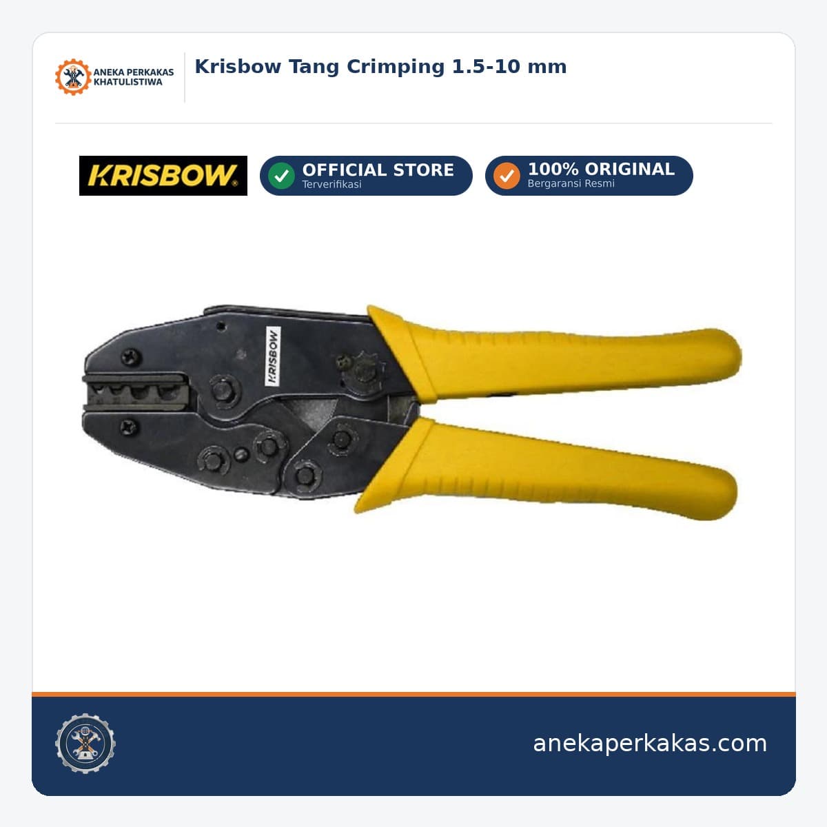 Krisbow Tang Crimping 1.5-10 mm