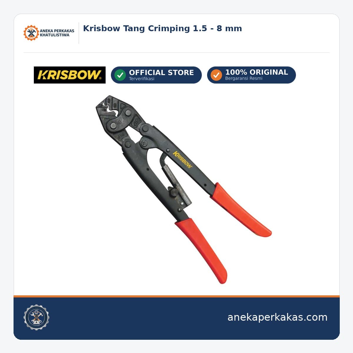 Krisbow Tang Crimping 1.5 - 8 mm