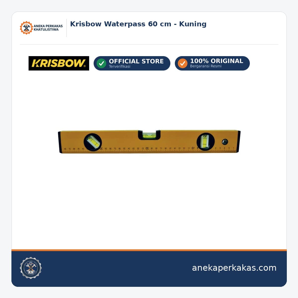 Krisbow Waterpass 60 cm - Kuning