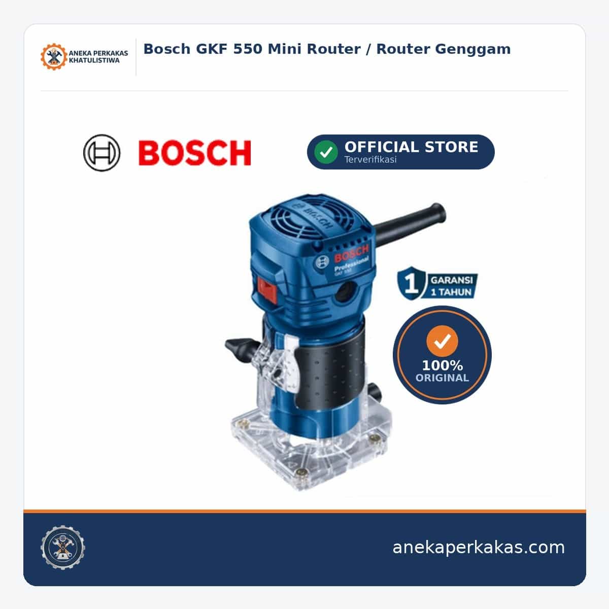 Bosch GKF 550 Mini Router / Router Genggam β Perkakas Listrik Corded (Kabel)