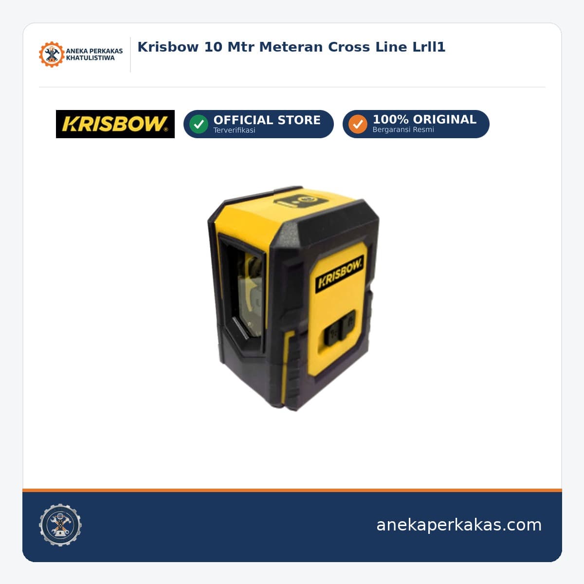 Krisbow 10 Mtr Meteran Cross Line Lrll1