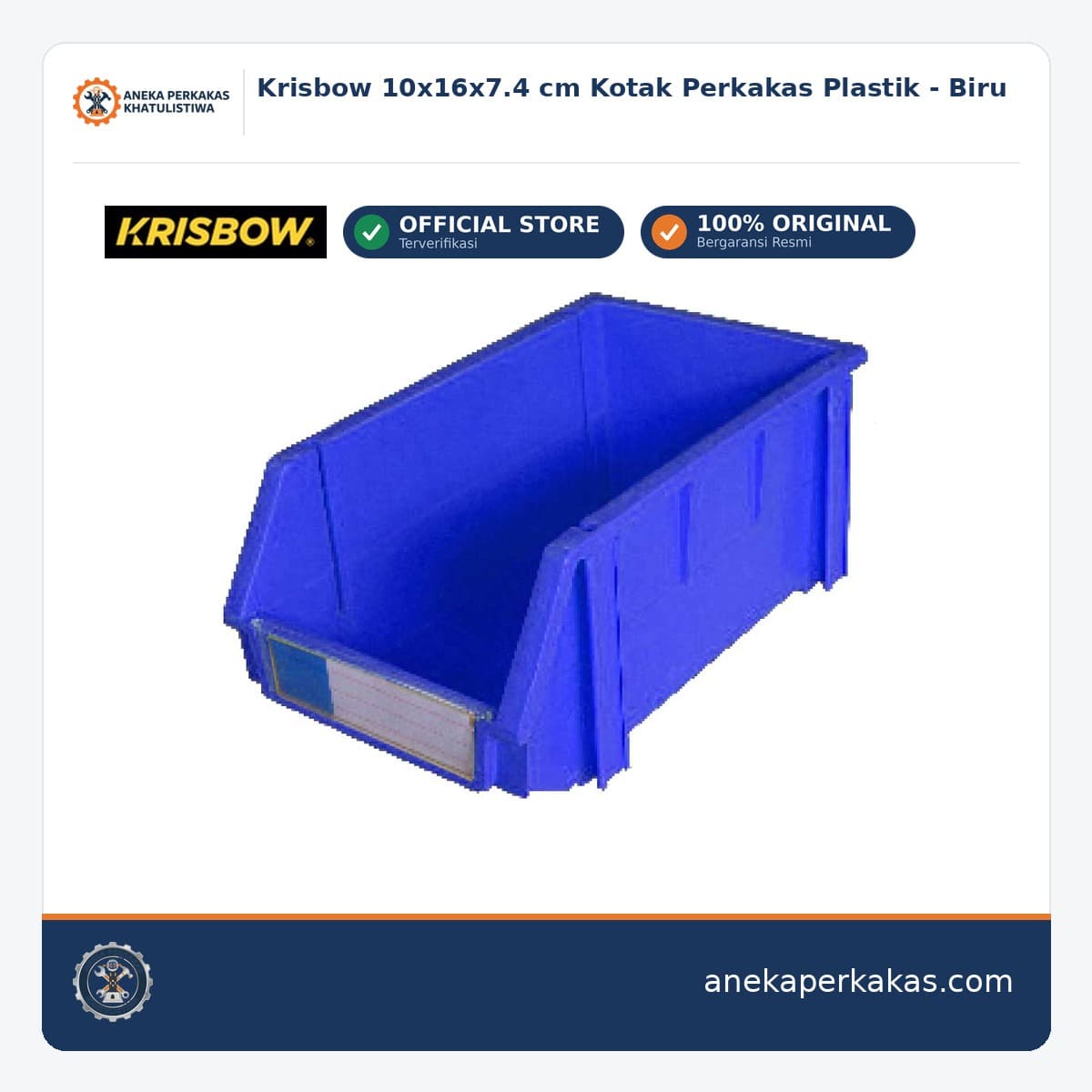 Krisbow 10x16x7.4 cm Kotak Perkakas Plastik - Biru