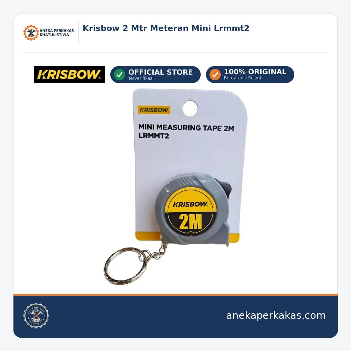 Krisbow 2 Mtr Meteran Mini Lrmmt2