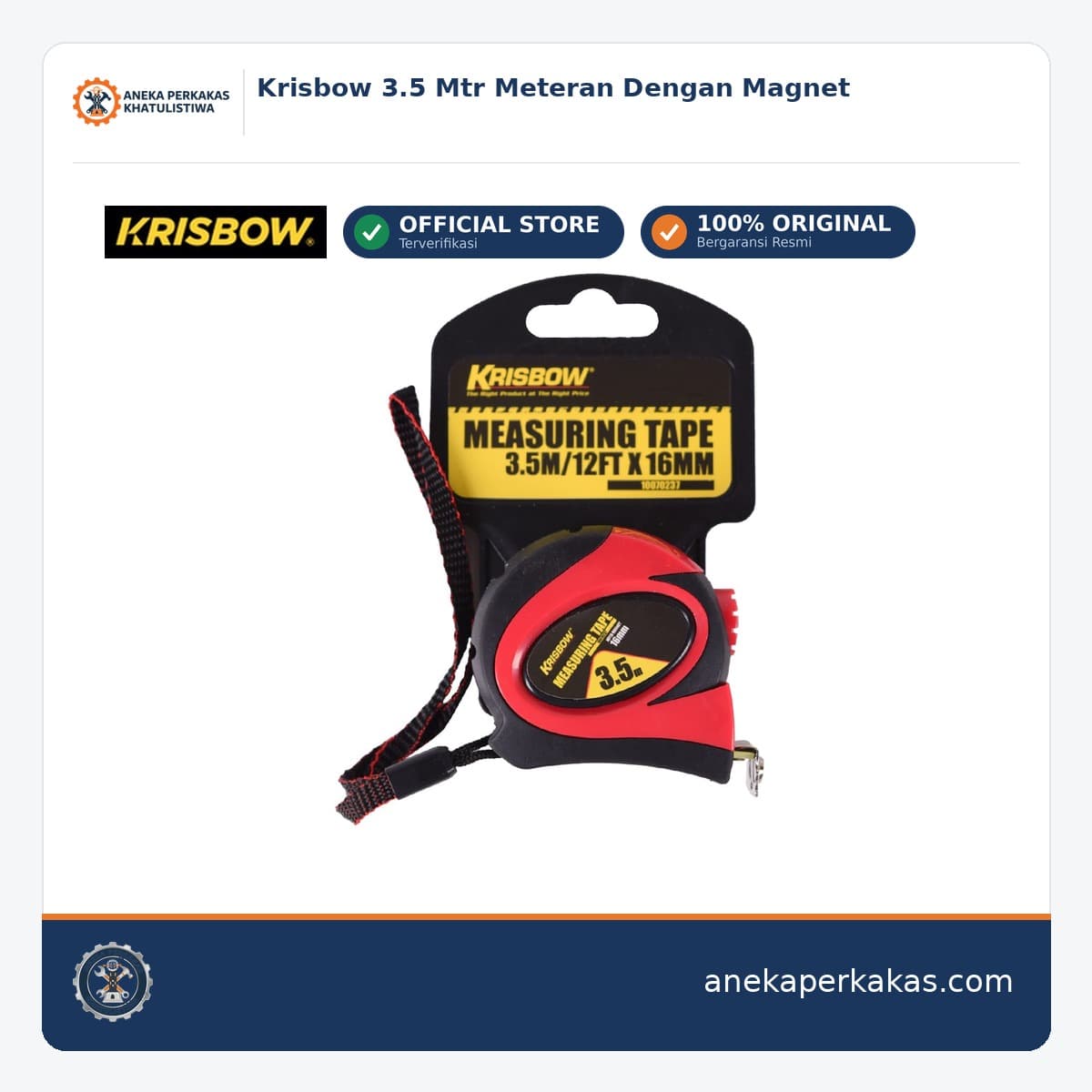 Krisbow 3.5 Mtr Meteran Dengan Magnet