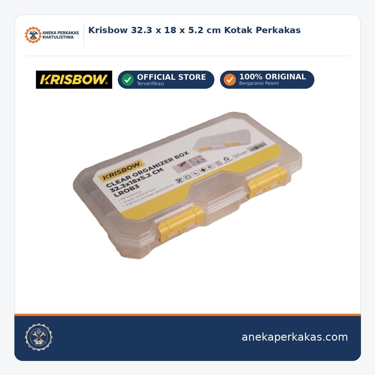 Krisbow 32.3 x 18 x 5.2 cm Kotak Perkakas