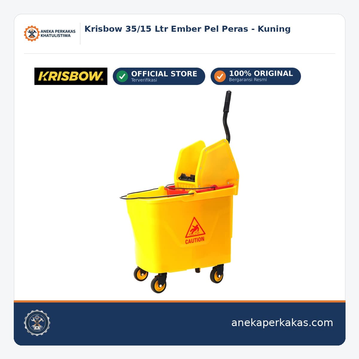 Krisbow 35/15 Ltr Ember Pel Peras - Kuning