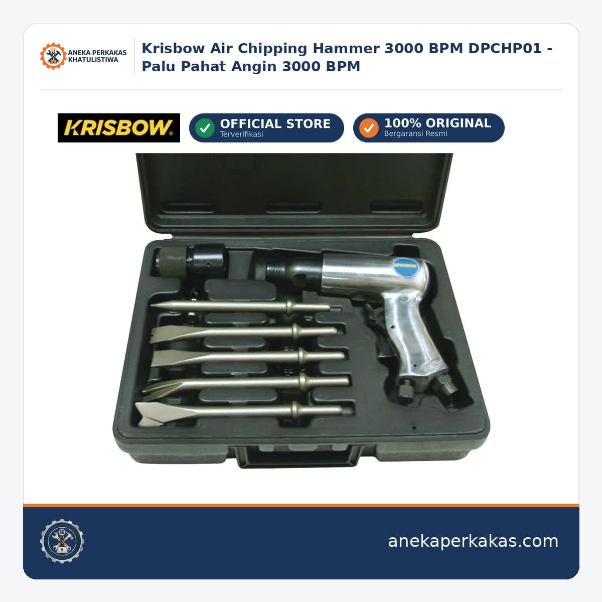 Krisbow Air Chipping Hammer 3000 BPM DPCHP01 - Palu Pahat Angin 3000 BPM