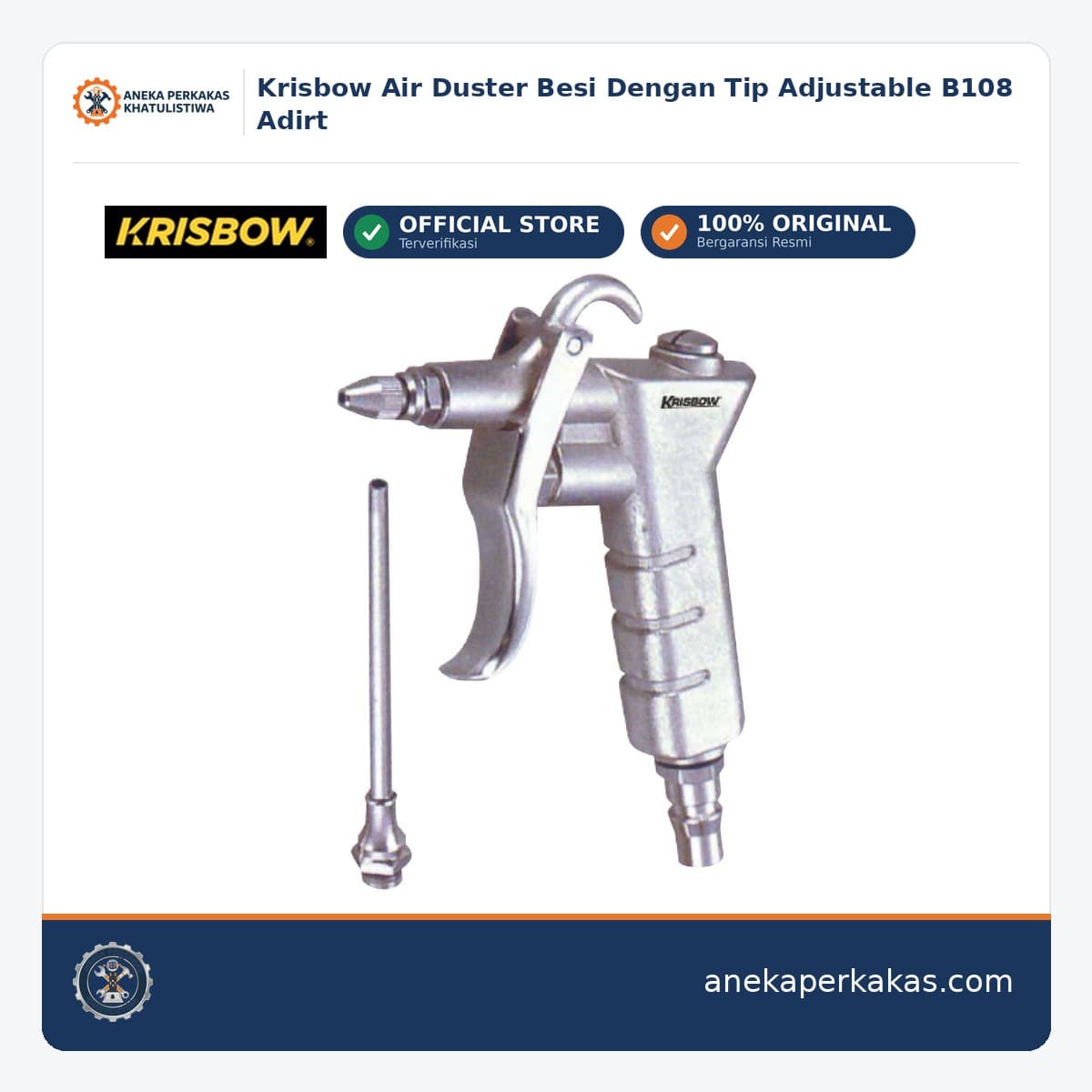 Krisbow Air Duster Besi Dengan Tip Adjustable B108 Adirt