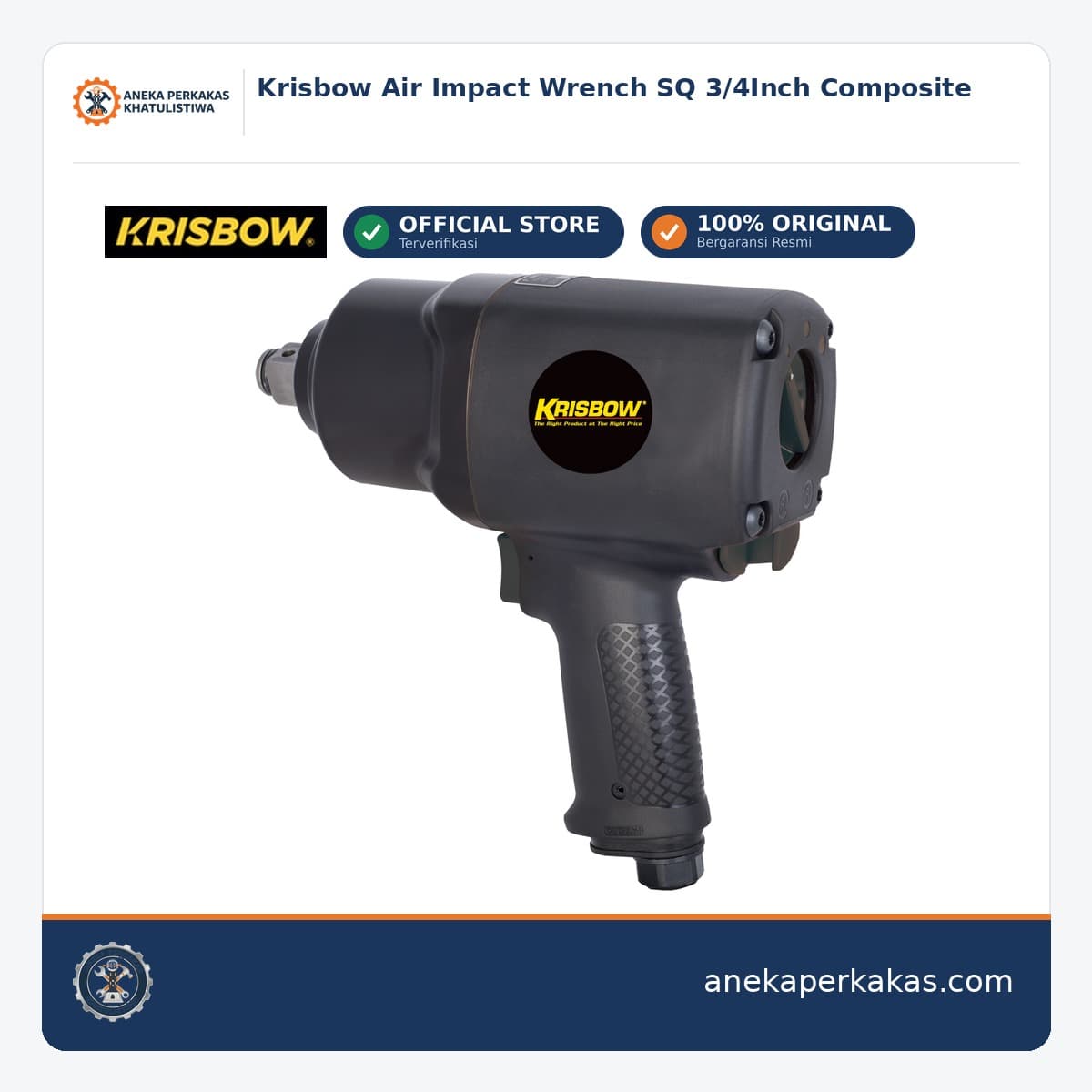 Krisbow Air Impact Wrench SQ 3/4Inch Composite