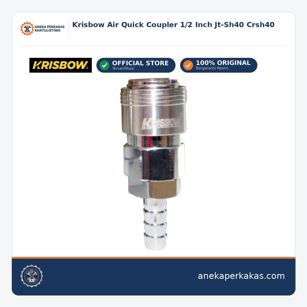 Krisbow Air Quick Coupler 1/2 Inch Jt-Sh40 Crsh40
