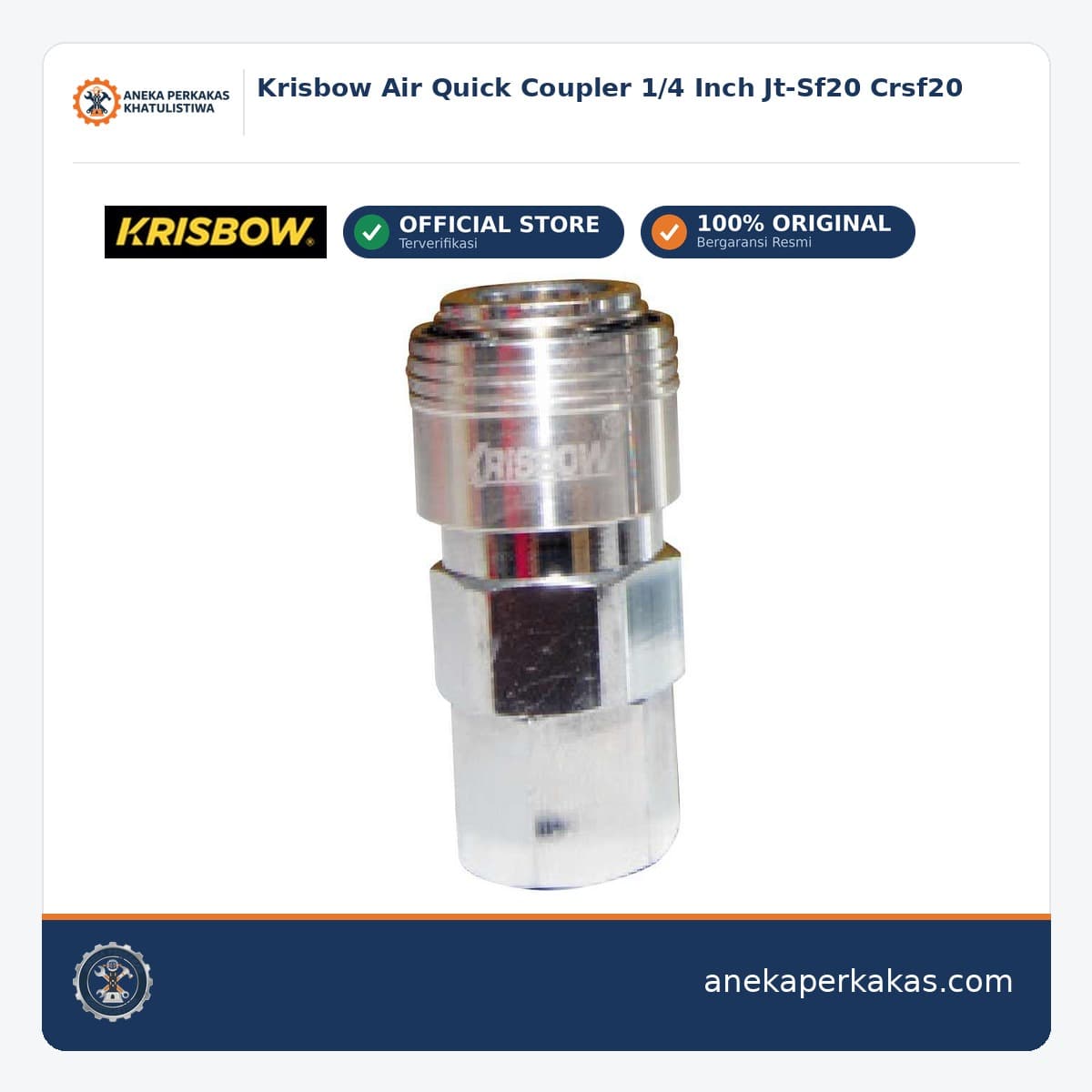 Krisbow Air Quick Coupler 1/4 Inch Jt-Sf20 Crsf20