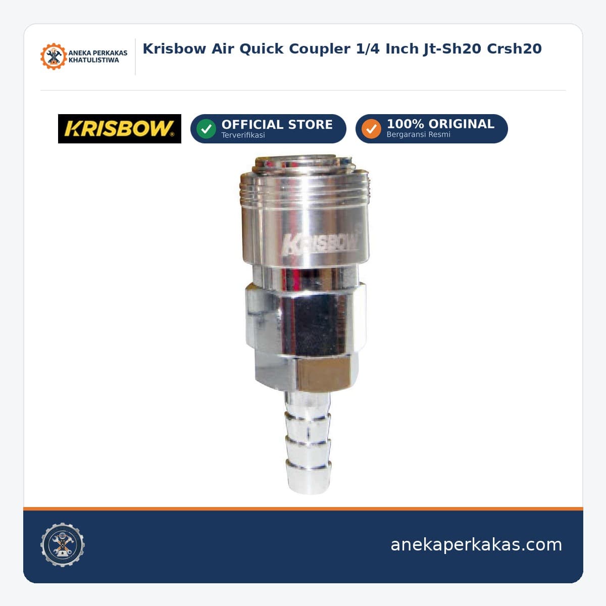 Krisbow Air Quick Coupler 1/4 Inch Jt-Sh20 Crsh20