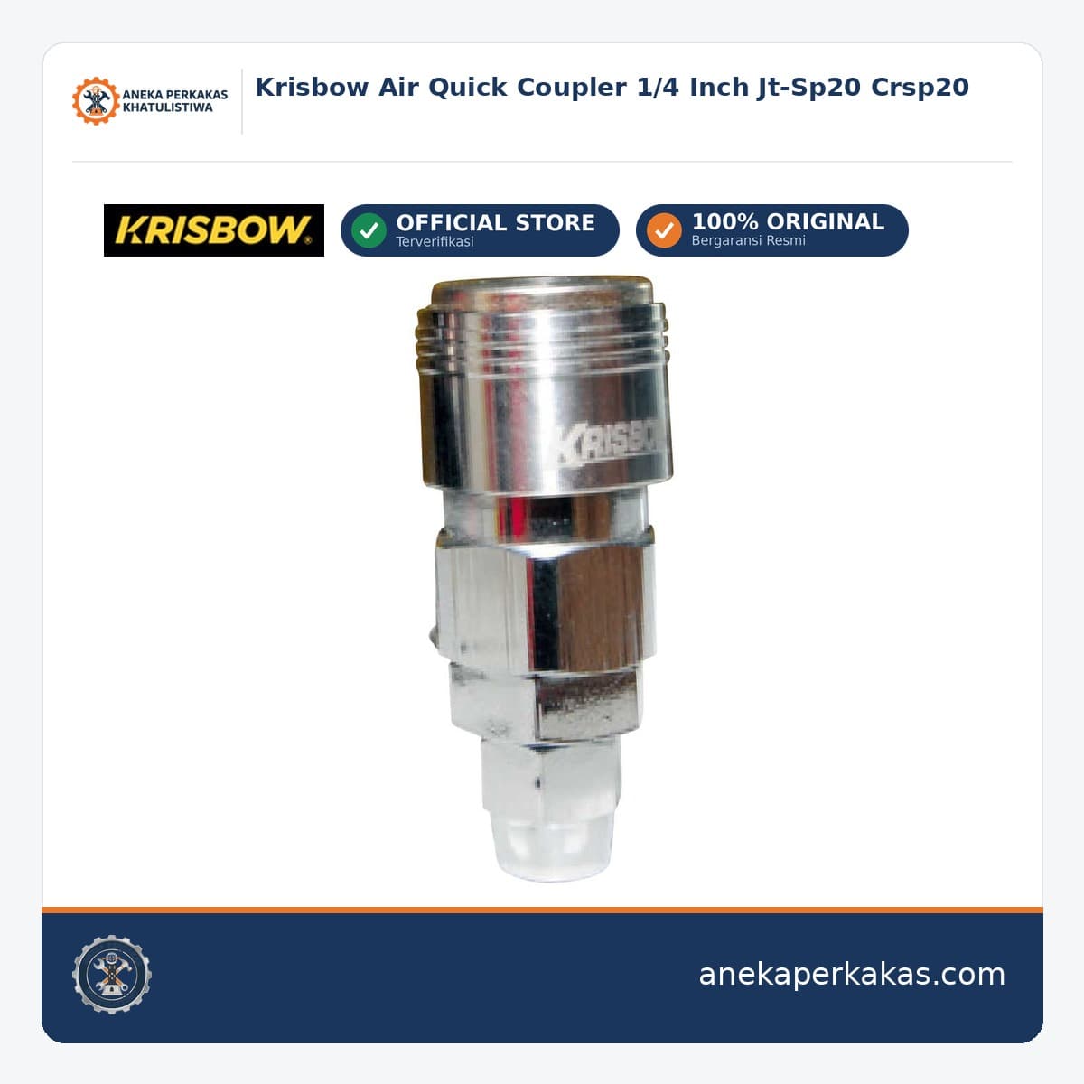 Krisbow Air Quick Coupler 1/4 Inch Jt-Sp20 Crsp20