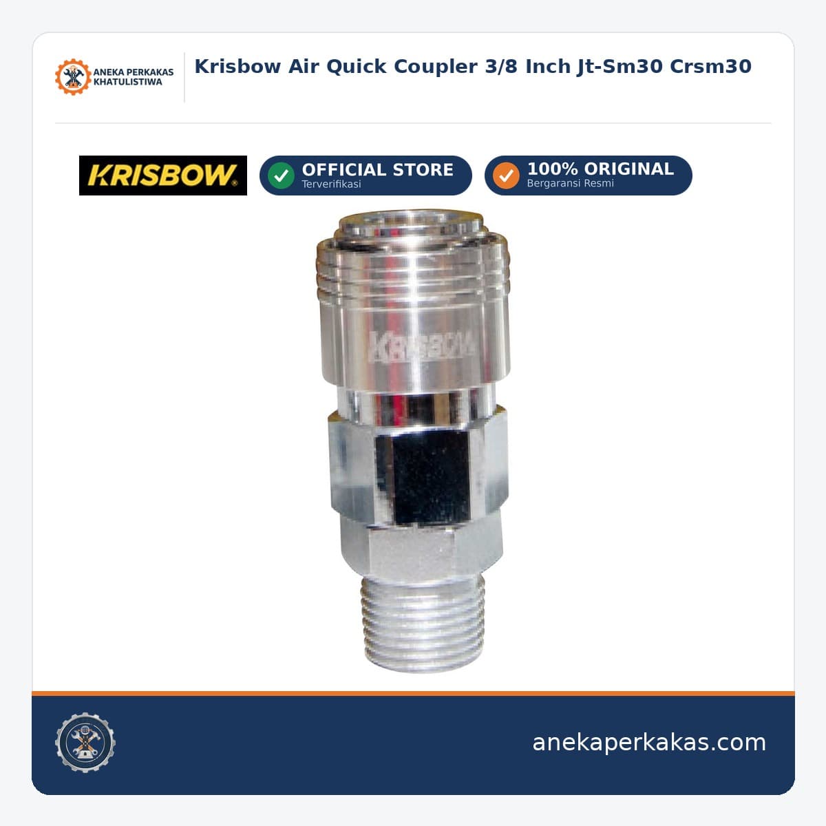 Krisbow Air Quick Coupler 3/8 Inch Jt-Sm30 Crsm30