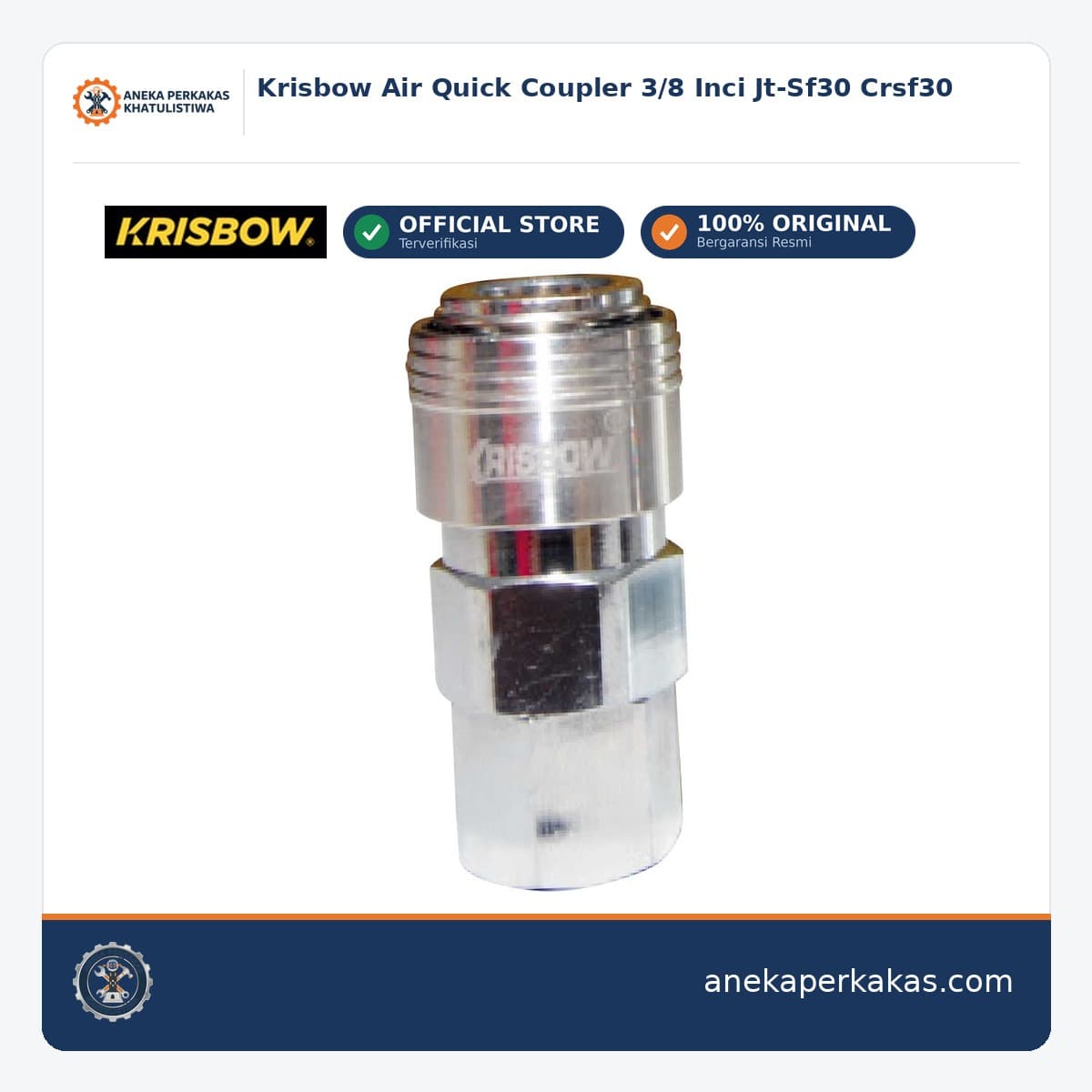 Krisbow Air Quick Coupler 3/8 Inci Jt-Sf30 Crsf30