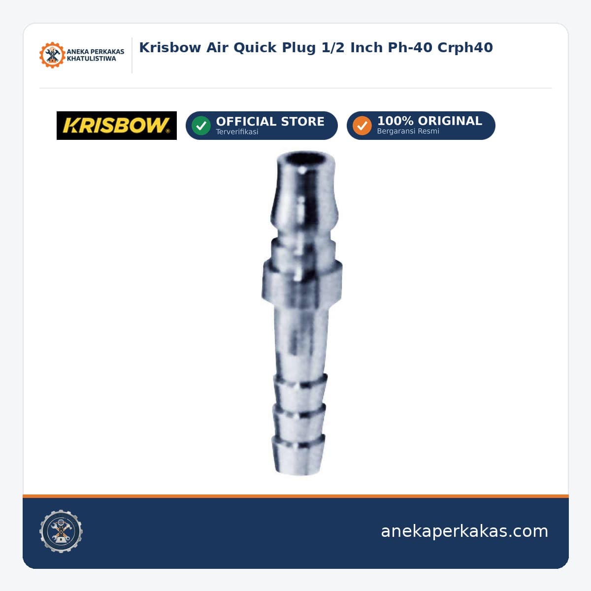 Krisbow Air Quick Plug 1/2 Inch Ph-40 Crph40