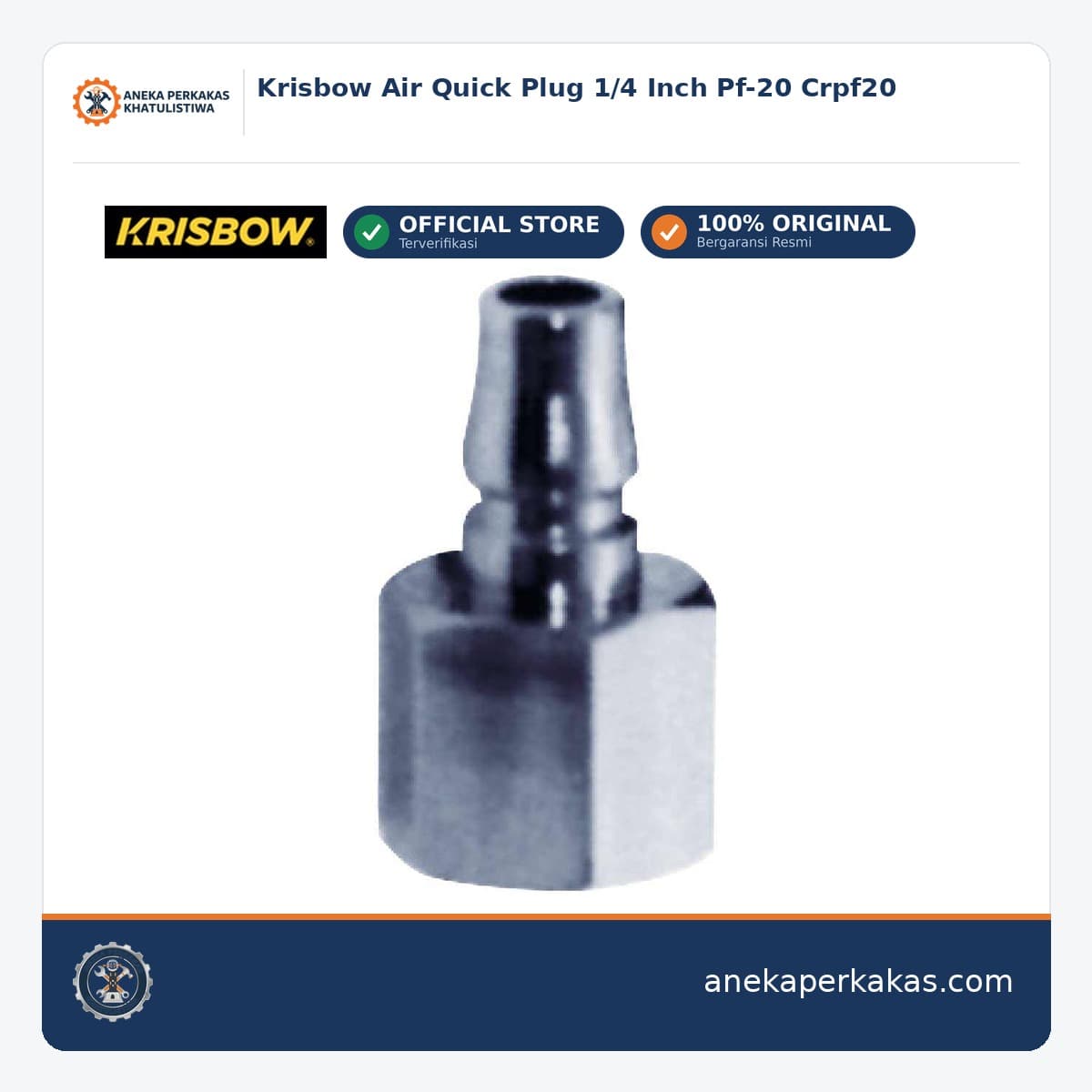 Krisbow Air Quick Plug 1/4 Inch Pf-20 Crpf20
