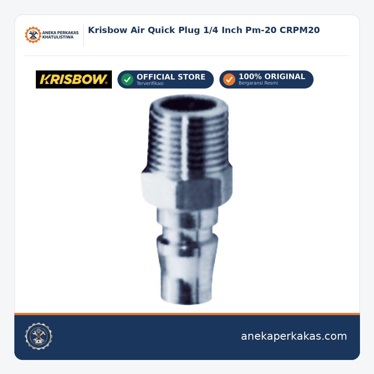 Krisbow Air Quick Plug 1/4 Inch Pm-20 CRPM20