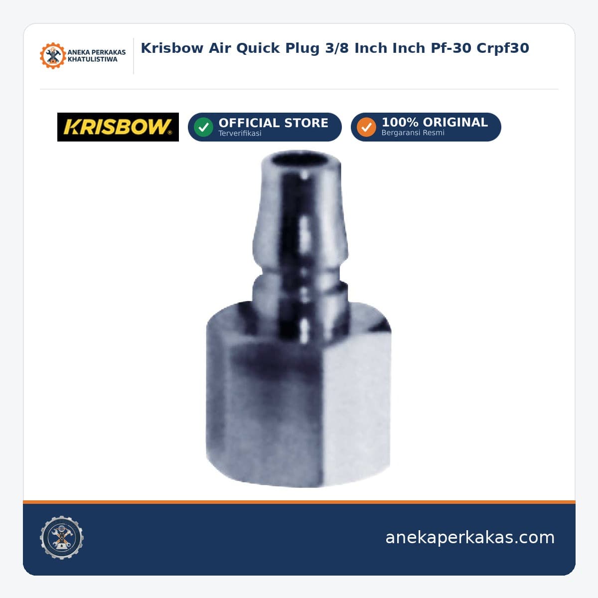 Krisbow Air Quick Plug 3/8 Inch Inch Pf-30 Crpf30
