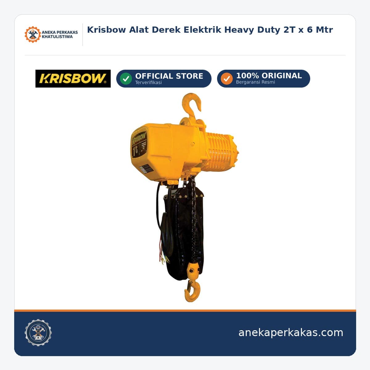 Krisbow Alat Derek Elektrik Heavy Duty 2T x 6 Mtr