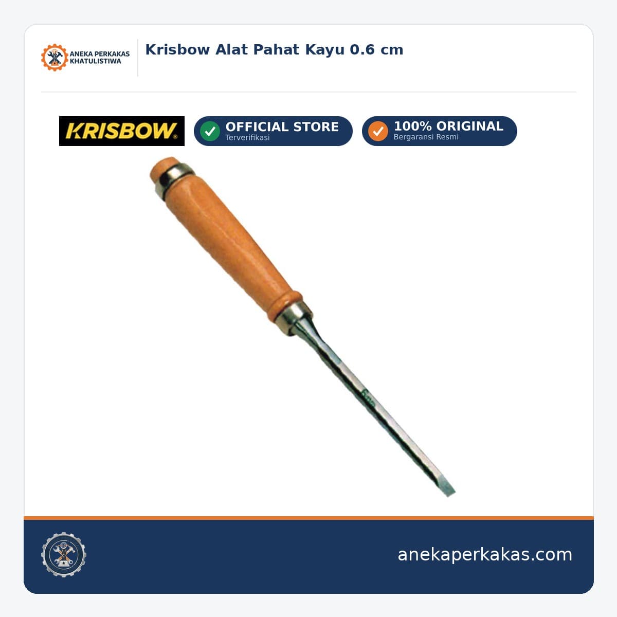 Krisbow Alat Pahat Kayu 0.6 cm