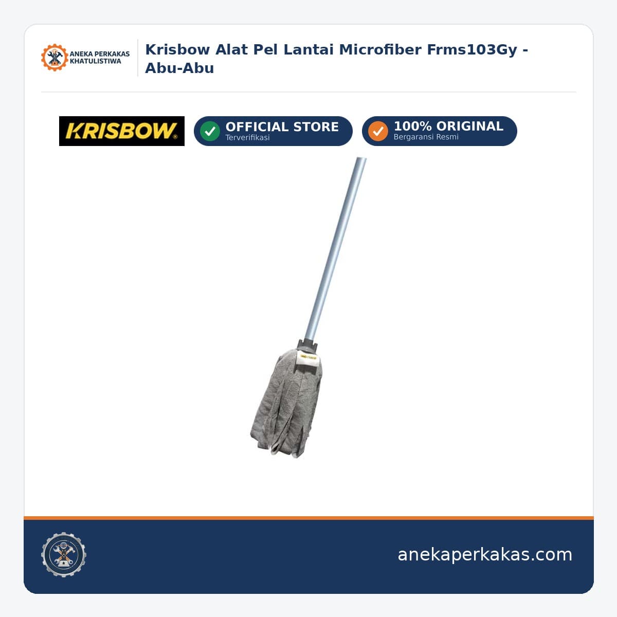 Krisbow Alat Pel Lantai Microfiber Frms103Gy - Abu-Abu