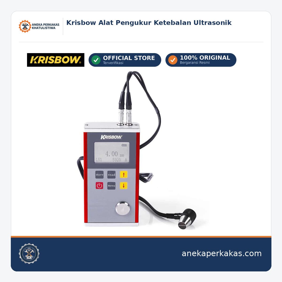 Krisbow Alat Pengukur Ketebalan Ultrasonik