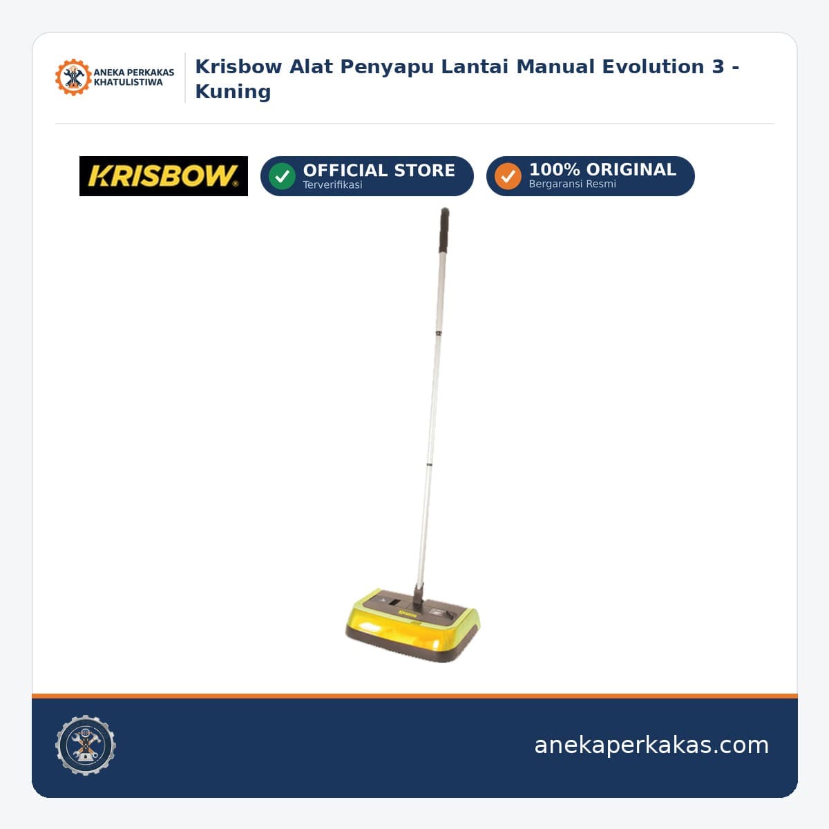 Krisbow Alat Penyapu Lantai Manual Evolution 3 - Kuning