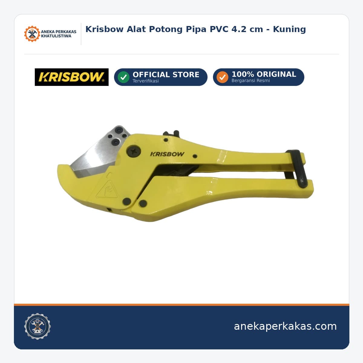 Krisbow Alat Potong Pipa PVC 4.2 cm - Kuning