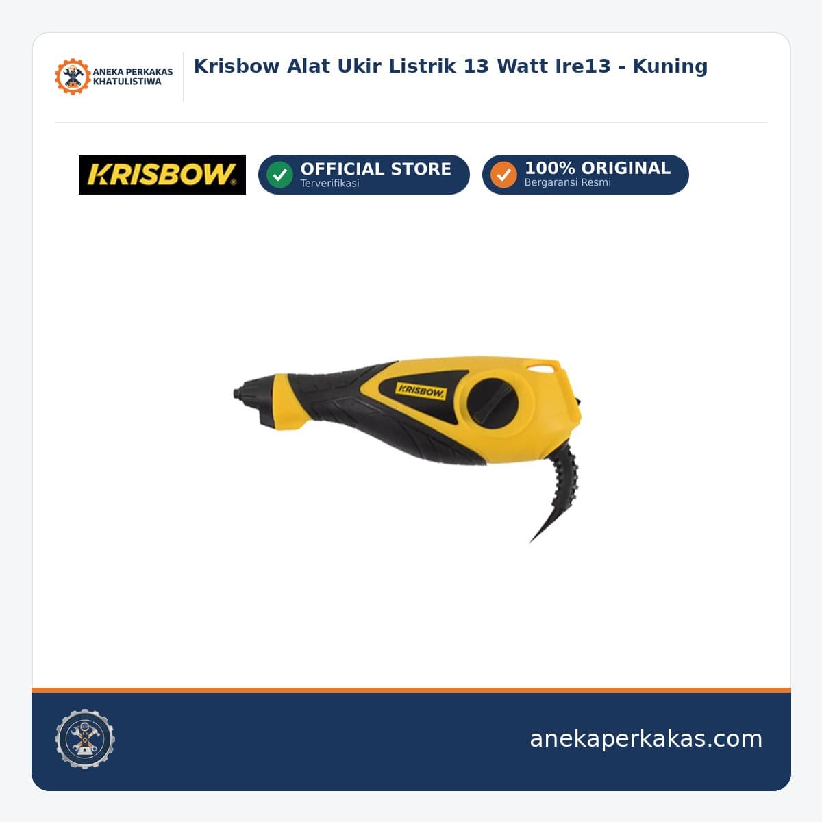 Krisbow Alat Ukir Listrik 13 Watt Ire13 - Kuning